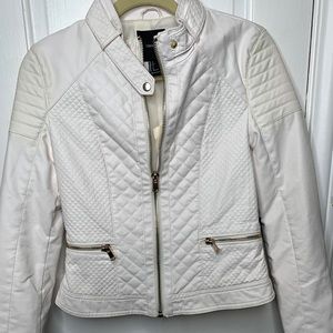White leather jacket